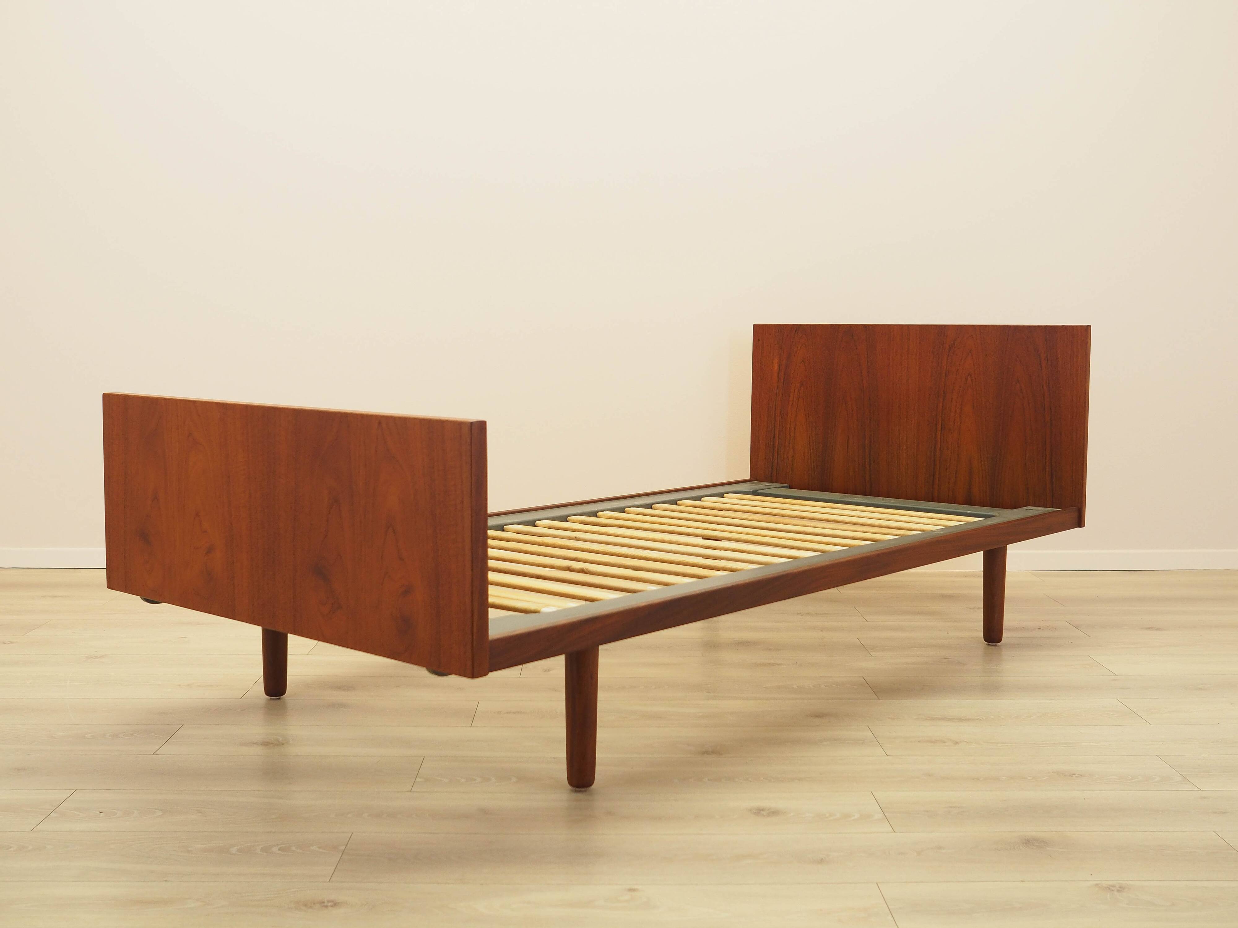 Teak bed, Danish design, 1960s, designer: Hans J. Wegner, manufacturer: Get