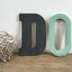 Vintage yellow sign letter S