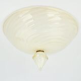 Plafonnier en verre Murano Barovier & Toso, milieu du siècle