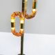 Brass and Murano glass floor lamp