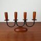 Scandinavian Teak Chandelier in Mid-Century Rope Shape, 1960s