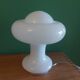 Mushroom lamp peill putzler in white opaline 60'S