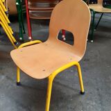 Vintage school children's chair 1970 wood