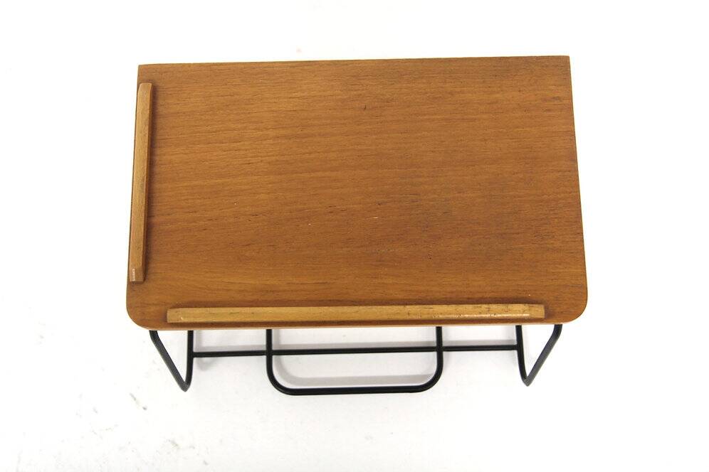 Wall shelf, Scandinavian teak bedside table, Sweden, 1950