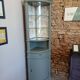 Vitrine vaisselier d'angle vert bronze