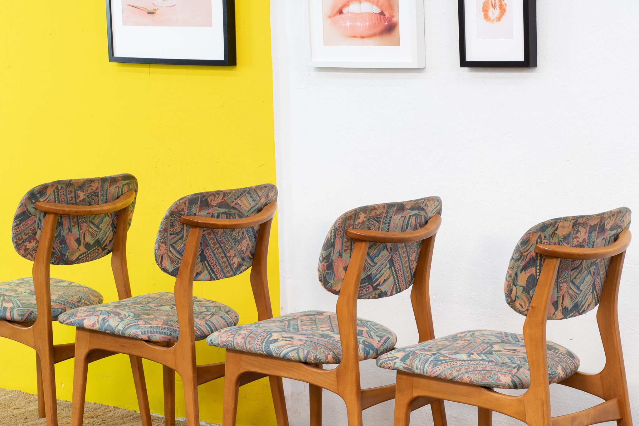 Series of 4 Vintage Scandinavian Chairs – 45 cm