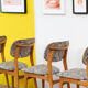 Series of 4 Vintage Scandinavian Chairs – 45 cm
