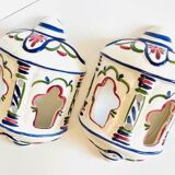 2 Vintage ceramic wall lights