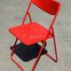Vintage TED Folding Chair Design by Niels Gammelgaard 1980s Ikea in Red