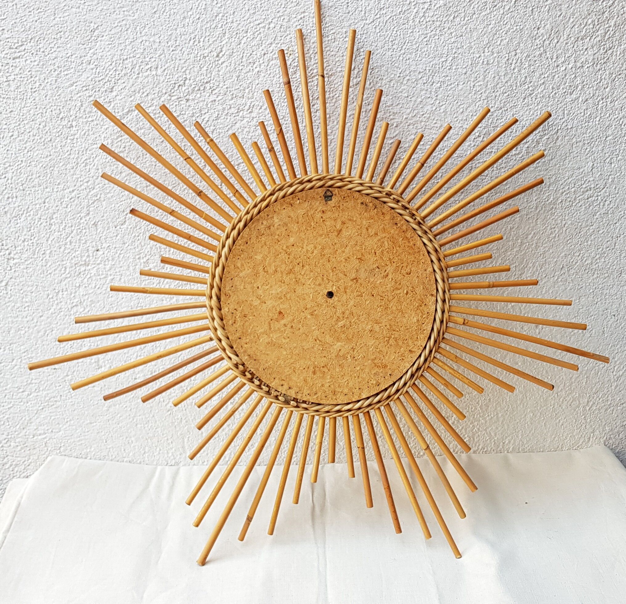 Rattan sun mirror 60 - 66x66xm