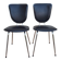 Pair of black faux leather chairs