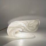Murano blown shell shaped glass sculptural table lamp, La Murrina Italy 197