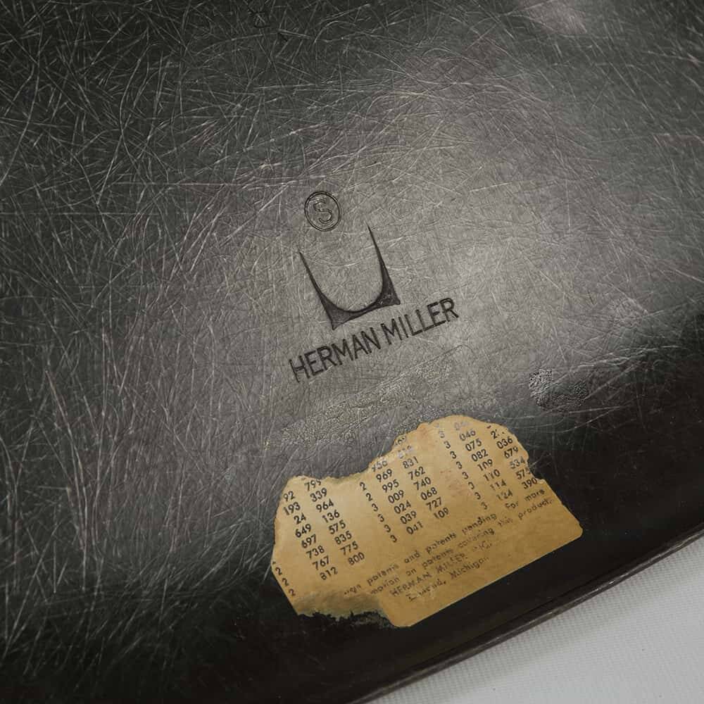 Chaise d'appoint noire Eames DSW originale vintage Herman Miller