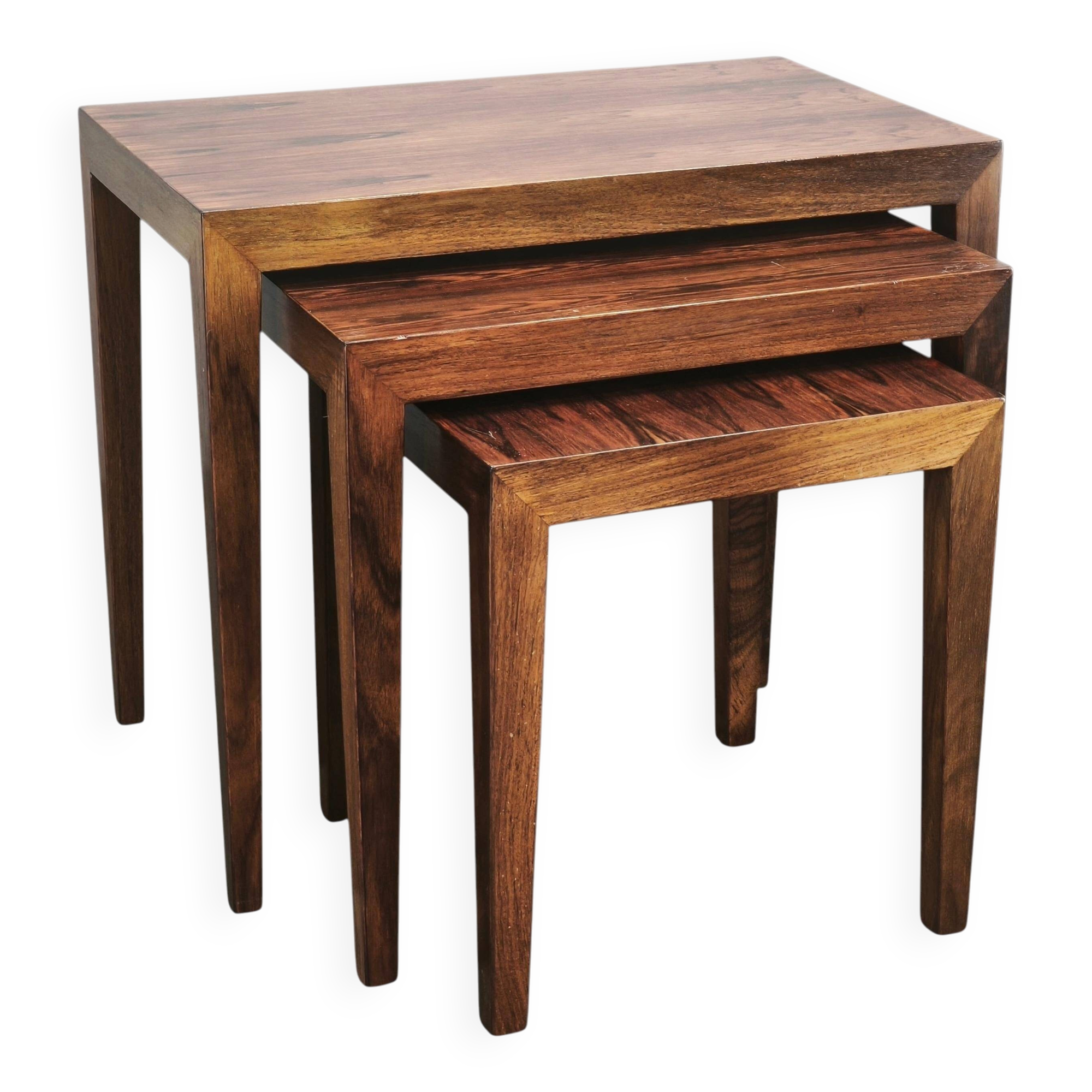 Severin Hansen Nesting Tables for Haslev, Denmark, 1960s