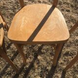 Lot of 6 vintage wooden bistro chairs
