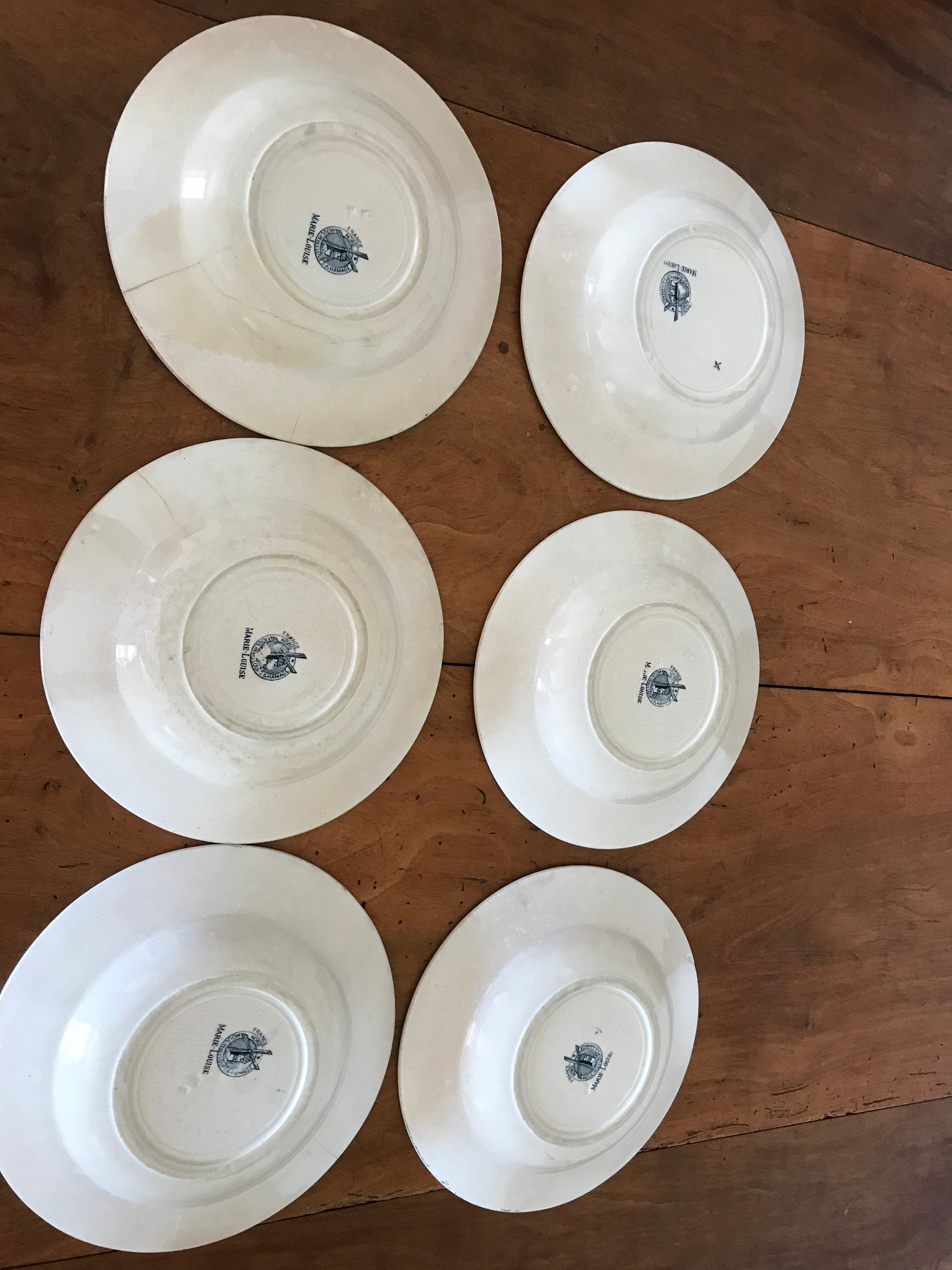 Hollow plates Moulin des loups & Hamage "Marie-louise"