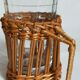 Six vintage 50s glasses in braided rattan cases