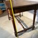 Antique solid wood table with turned legs