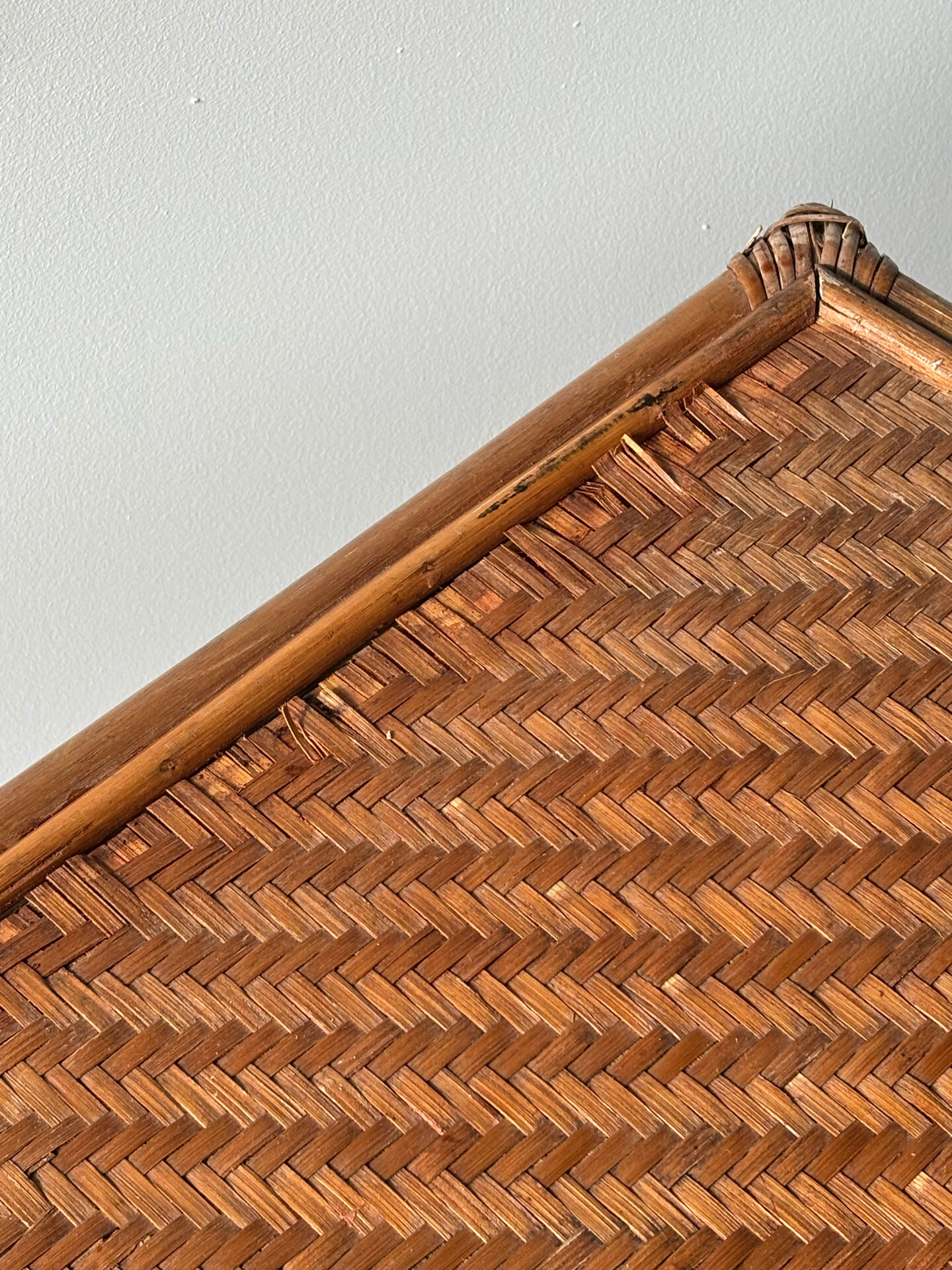Table basse en rotin – années 1960/70