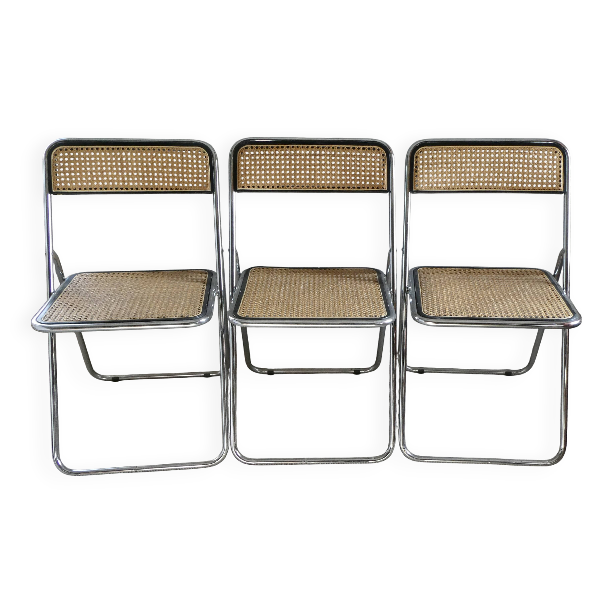 3 Elios Colle folding chairs by Elsa Italy, 70s-80s