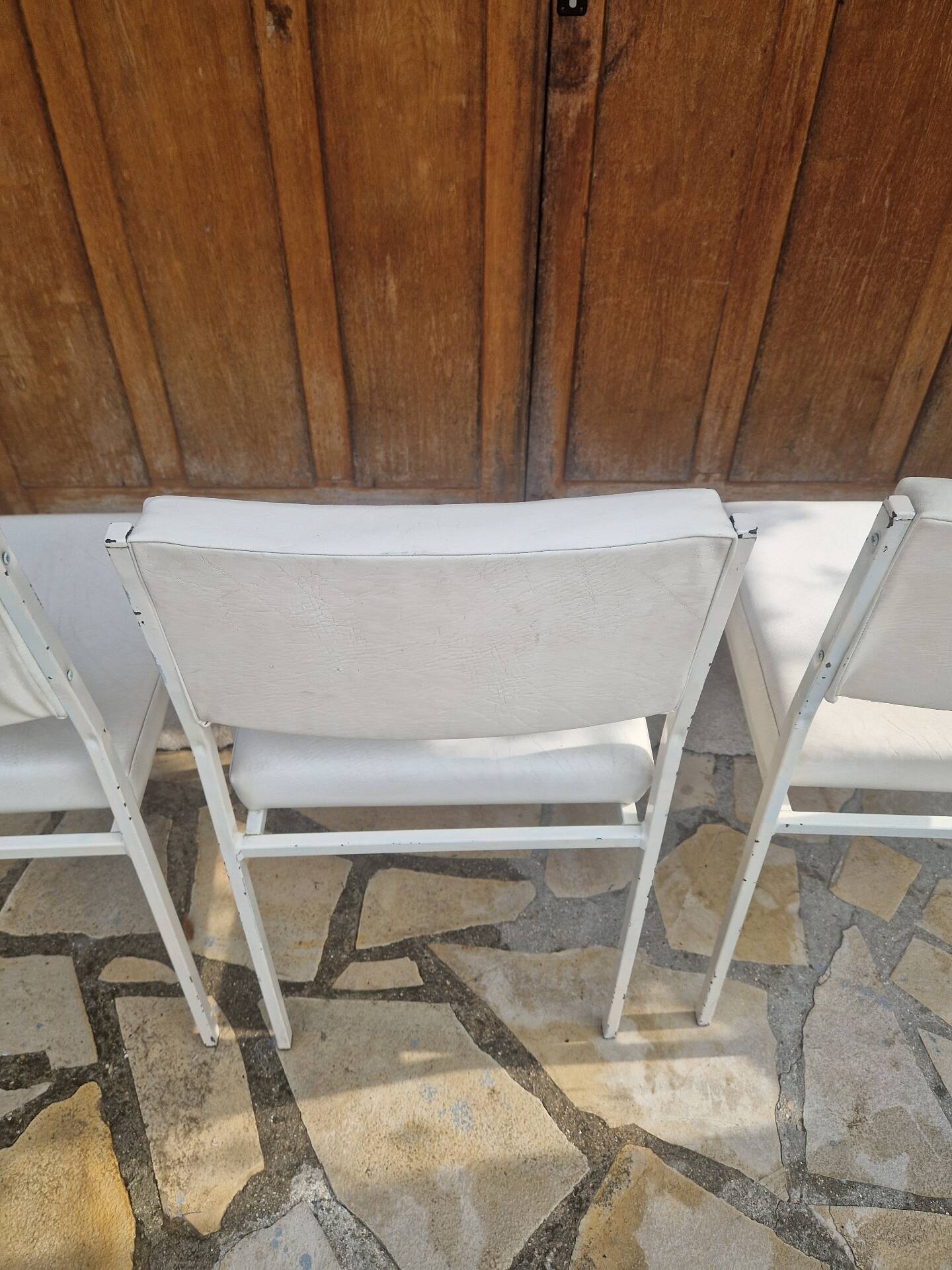 Vintage faux leather chairs