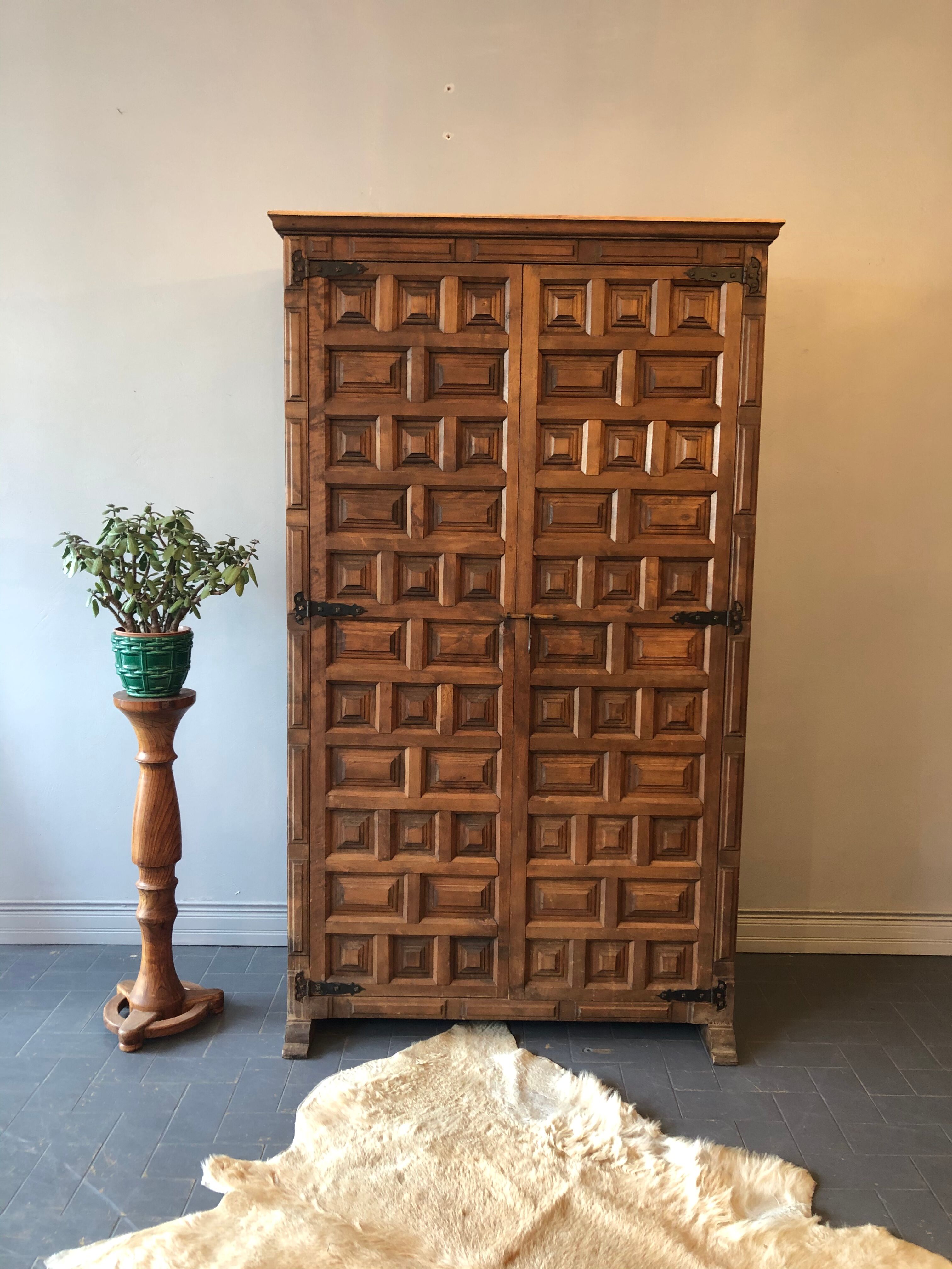 Ancient walnut cabinet