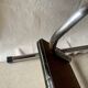 Vintage stepladder in Formica, wood and chromed metal