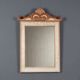 Antique carved lacquered wooden mirror, Italy, 19th century