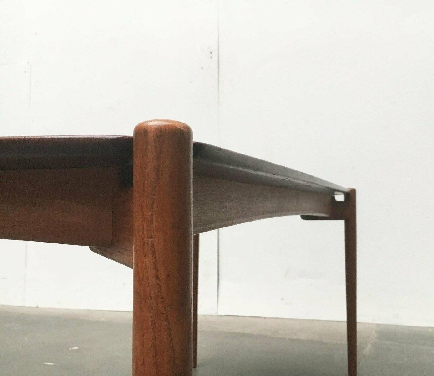 Mid-Century German coffee table series 400 in teak by Hartmut Lohmeyer for Wilkhahn, 1950s.