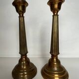 Pair of gilded bronze candlesticks