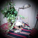 Seventies metal lamp with two spotlights