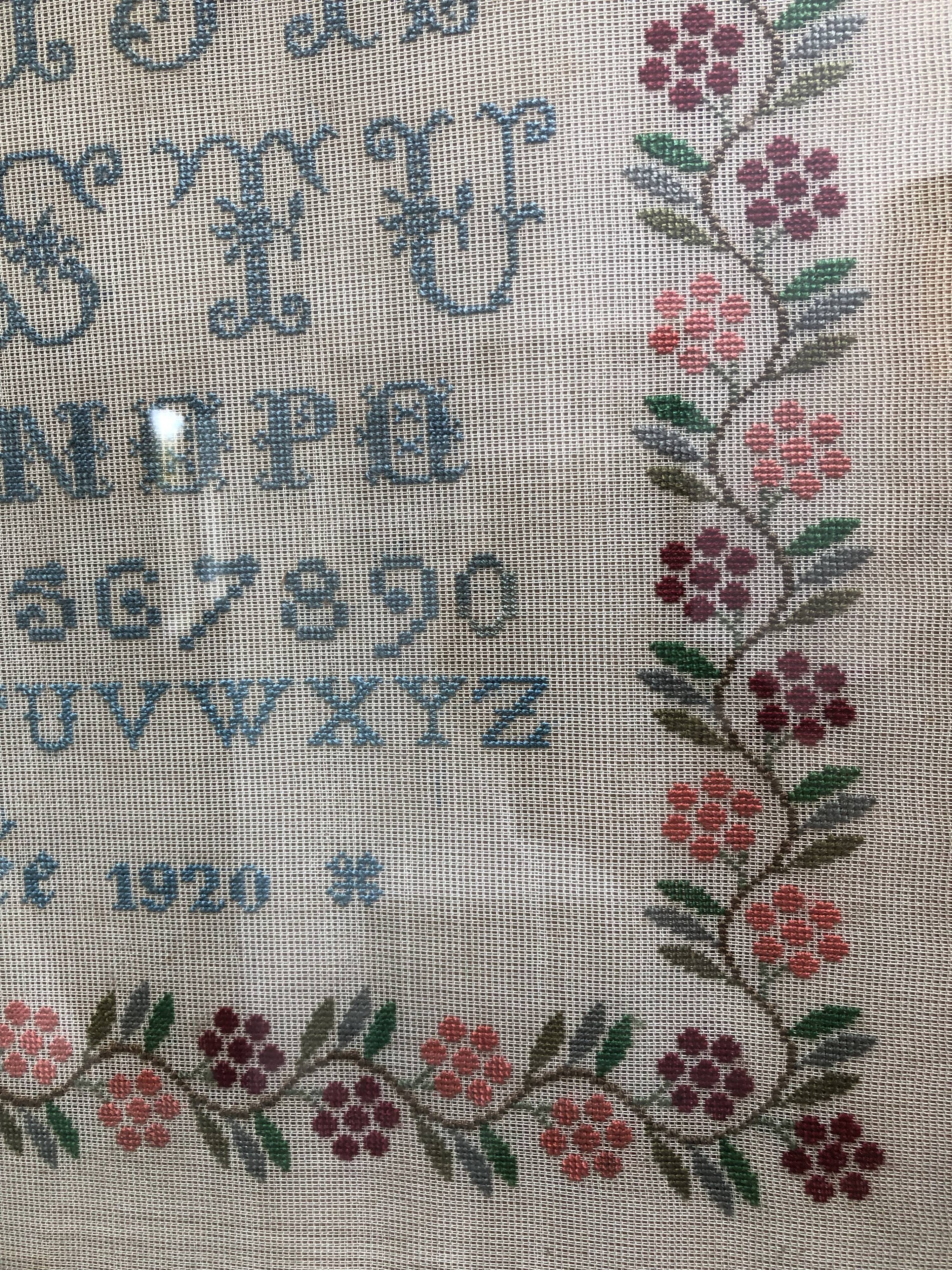 Embroidery framed 1920