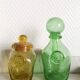 Two Biot bubble glass jars