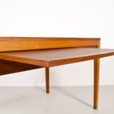 Scandinavian minimalist desk exotic wood 60's