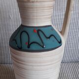 Grand vase vintage en céramique signé