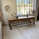 Solid oak drapery farmhouse table 2m5 XL