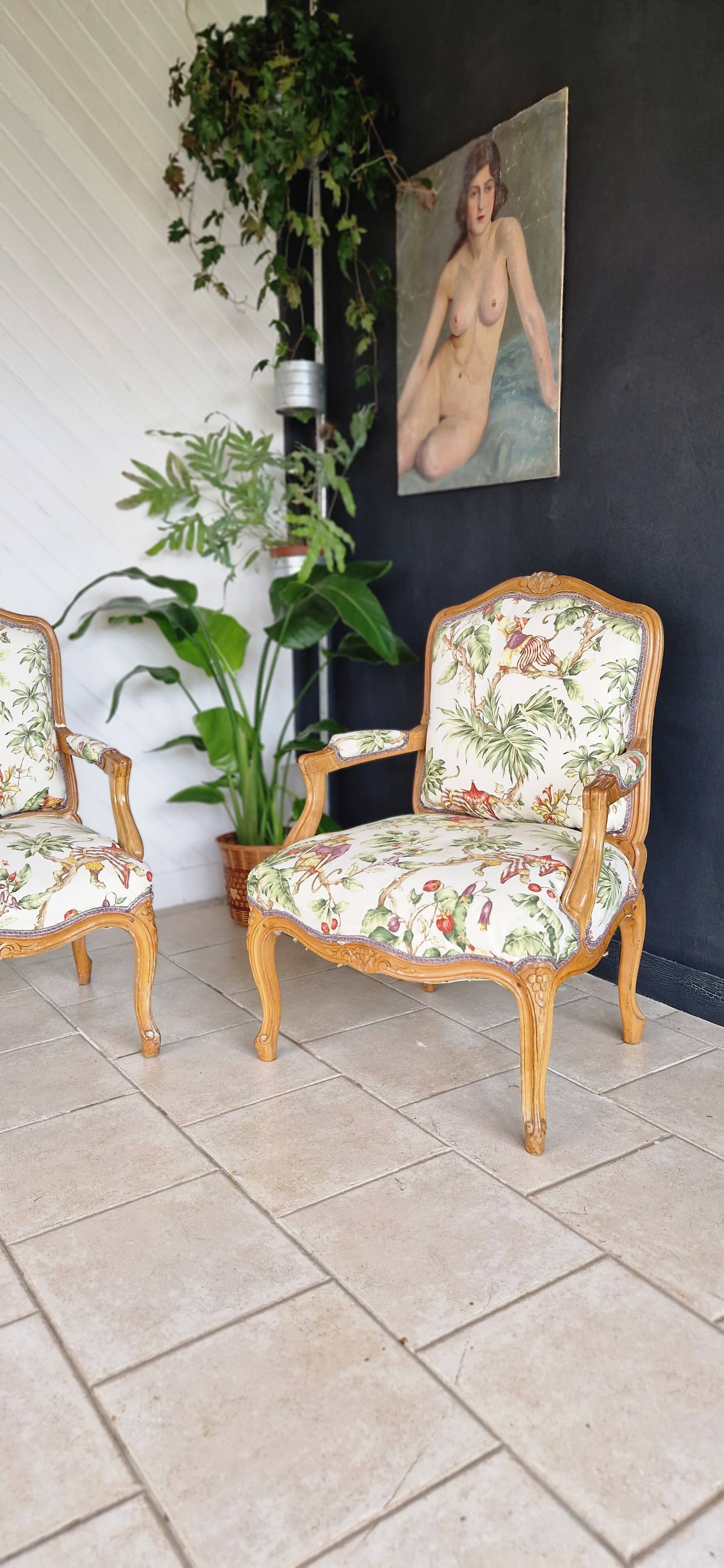 Pair antique armchairs
