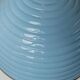 XXL light blue ceramic table lamp with gold band, Italy 1980s, Hollywood Regency