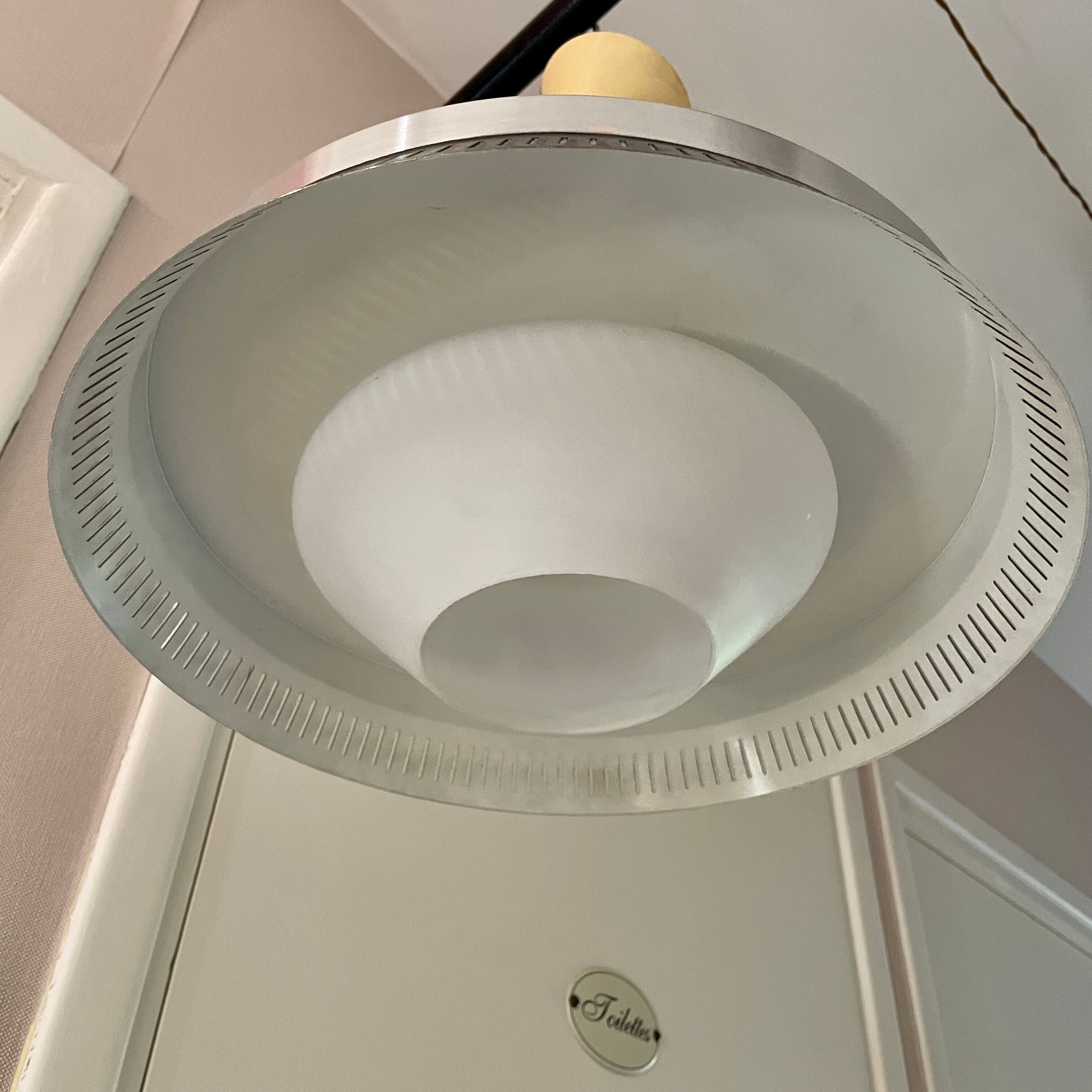 Scandinavian Fog & Murop pendant lamp in glass and perforated metal