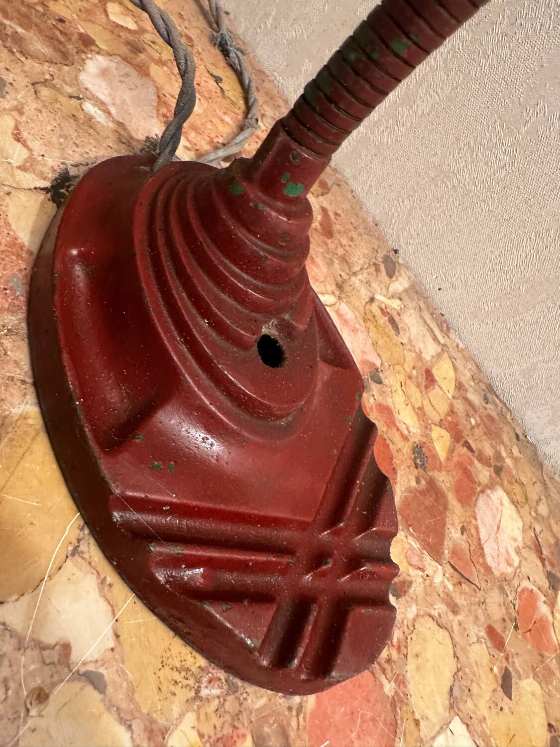 Art Deco lamp ERPE no 40 - Belgium 1930s/40s - Swan Neck Cast Iron