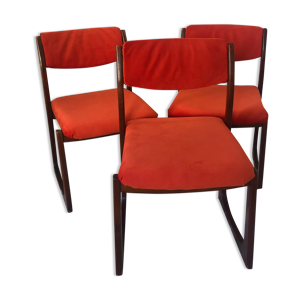 Lot de 3 chaises traîneaux