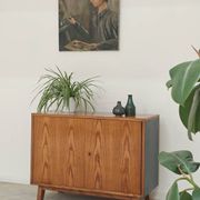 Petit buffet bas deux portes  par Frantisek Jirak chêne 1960