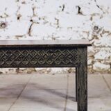 Indian carved wooden coffee table