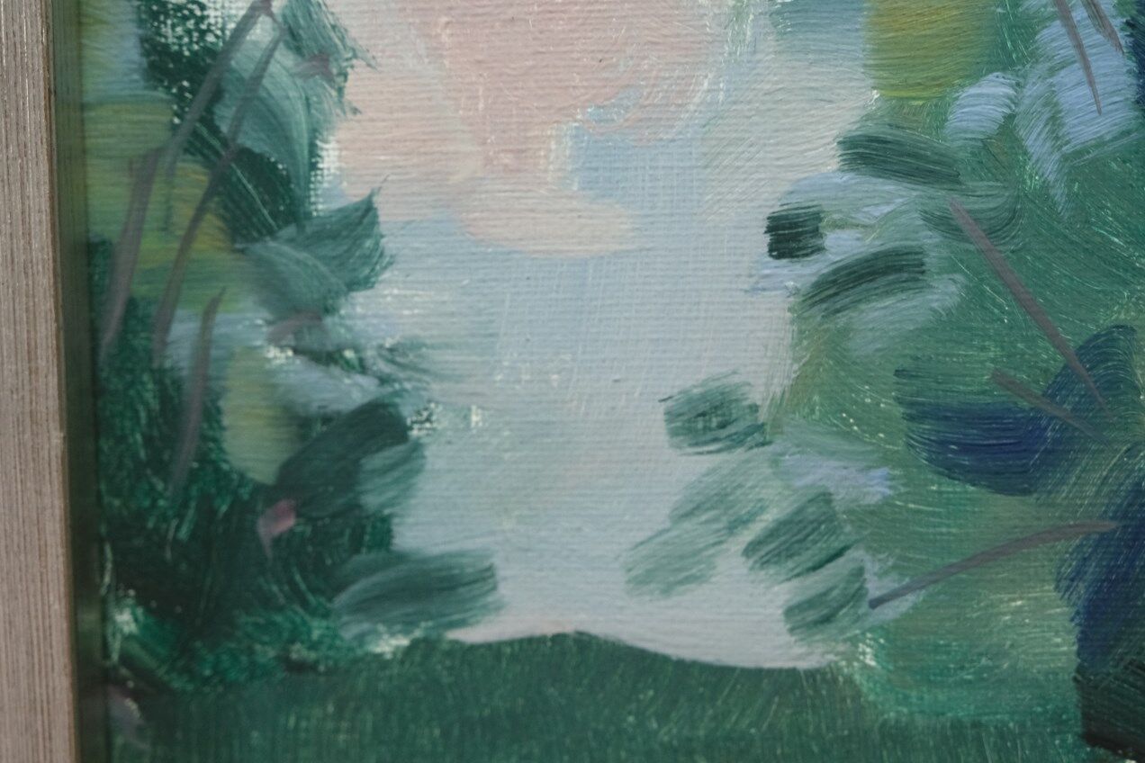 Axel Hamborn (1892-1971) Swedish modern landscape, 1960s, oil on canvas, framed