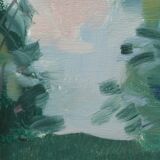 Axel Hamborn (1892-1971) Swedish modern landscape, 1960s, oil on canvas, framed