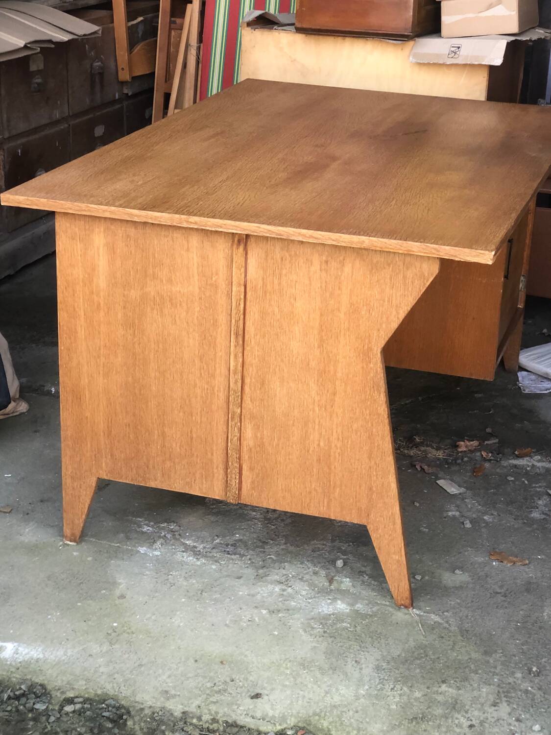Vintage double workshop desk