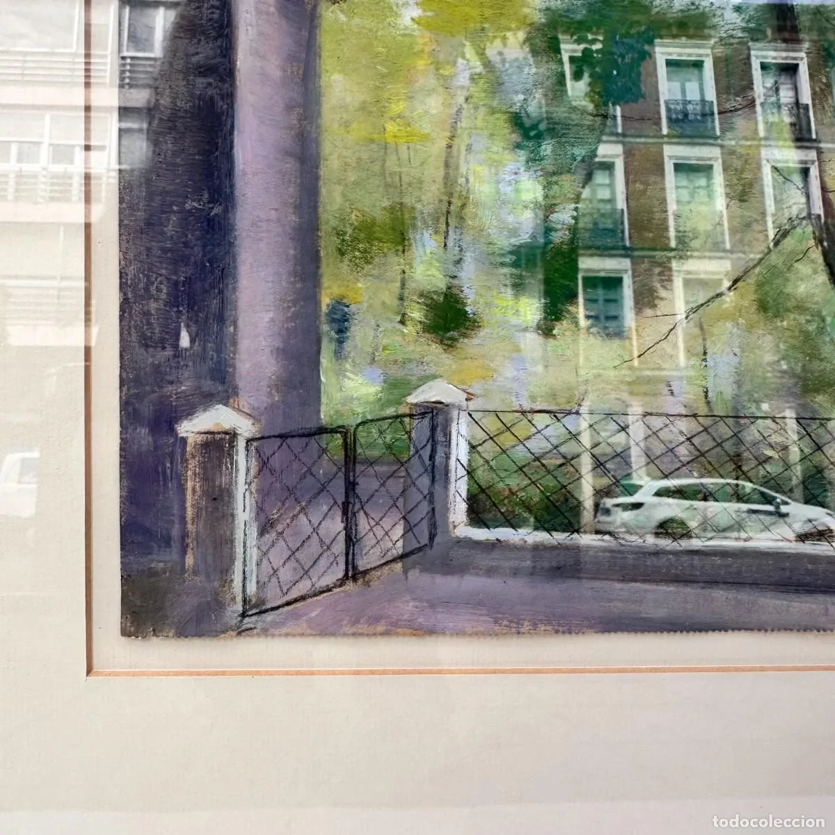 Mixed media on panel "Landscape of Brazil", Timoteo Pérez Rubio, 20th century - Brazil