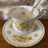 Queen's Fine Bone China March Daffodils with its saucer and spoon