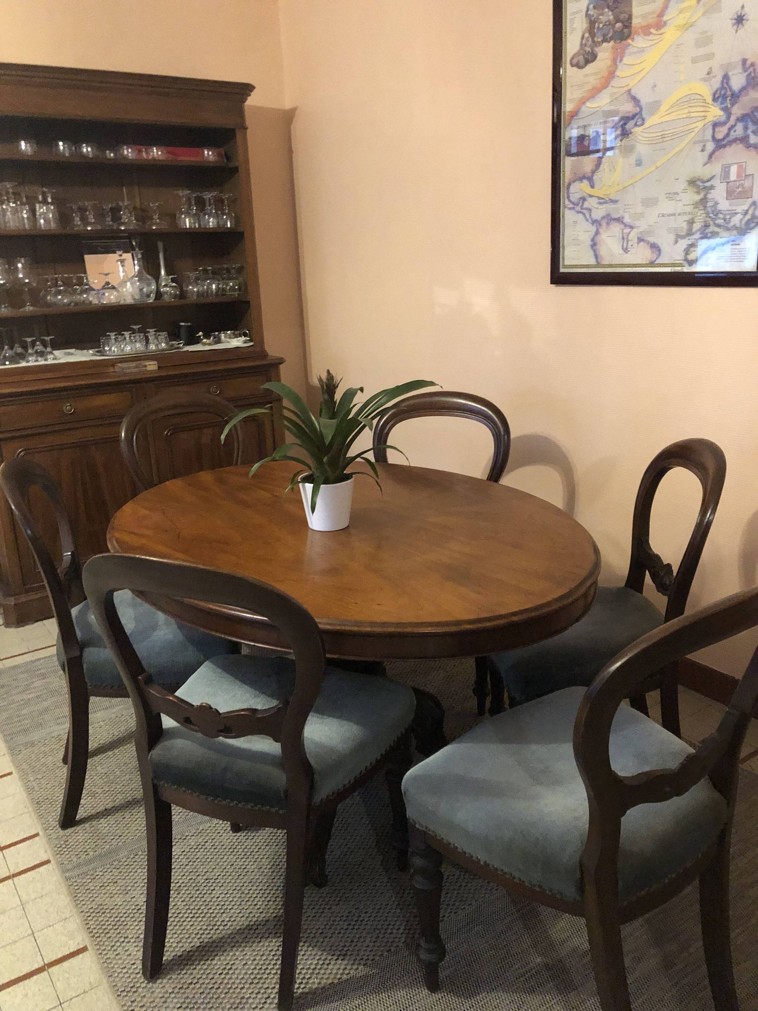 Set of 6 English chairs, Louis Philippe period