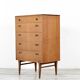 Midcentury Chest of Drawers / Tall Boy in Teak by Nathan. Vintage Modern / Retro / Danish Style / Sc